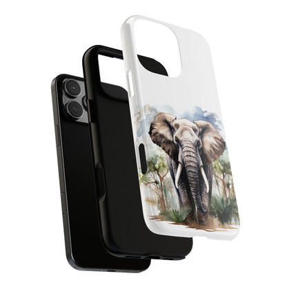 Majestic Watercolor Elephant Mobile Cover – Artistic Wildlife Design