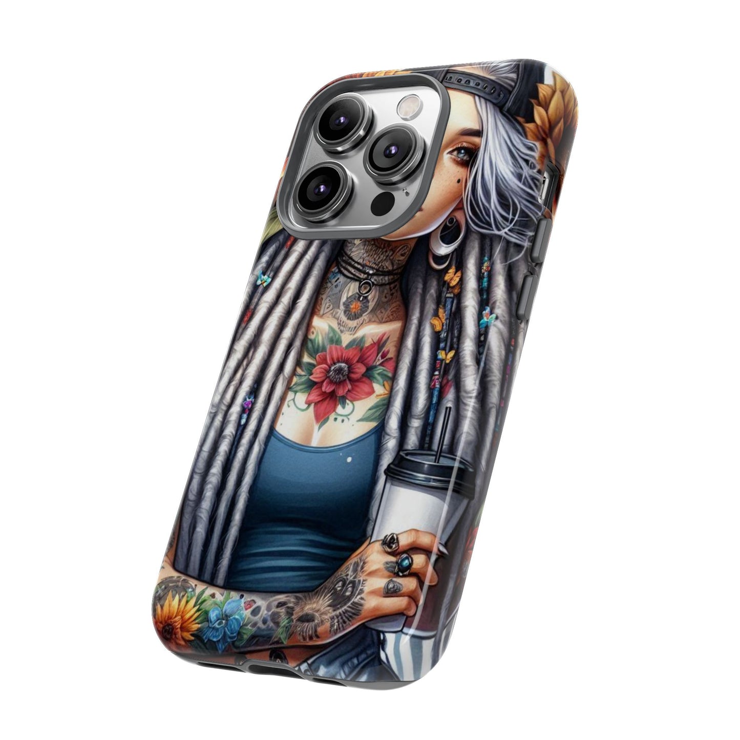 Sunflower Queen – Boho Rebel Tattoo Mobile Cover