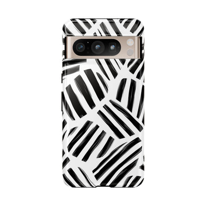 Sleek Noir Striped Phone Case for iPhone, google Pixel & Samsung