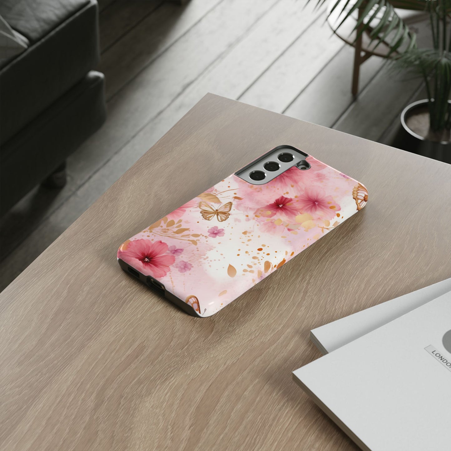 Blush Elegance Floral Mobile Case
