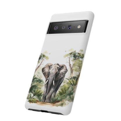 Serene Jungle Elephant Mobile Cover – Watercolor Wildlife Design