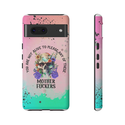 You Are Not Alive to Please Anyone Floral Skull Phone Case Perfect for iPhone, Samsung & Google Pixel, Funny Gift
