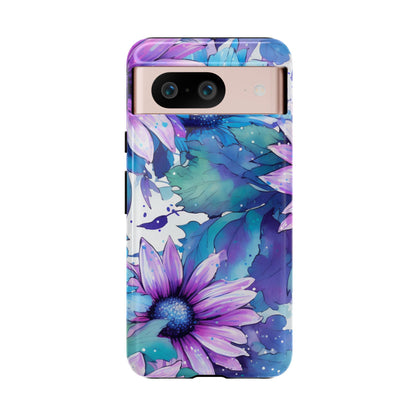 Dreamy Blue & Purple Floral Watercolor Mobile Case