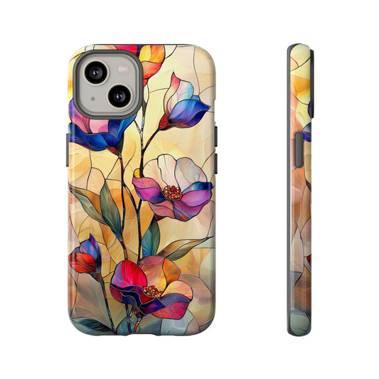 Pastel Garden – Dreamlike Stained Glass Phone Case for iPhone, Samsung & Pixel
