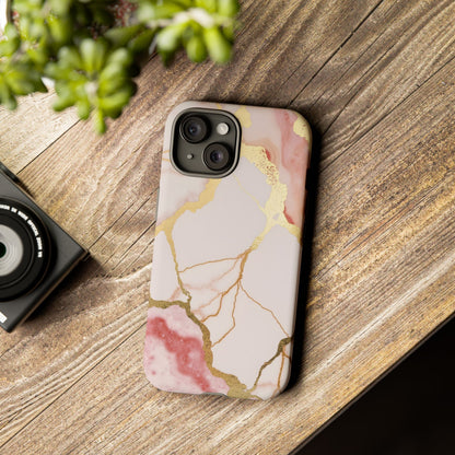 Beautiful Pink Minimal Marble Case Design