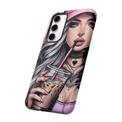 Pink Aesthetic Rebel – Iced Coffee & Inked Beauty Mobile Cover