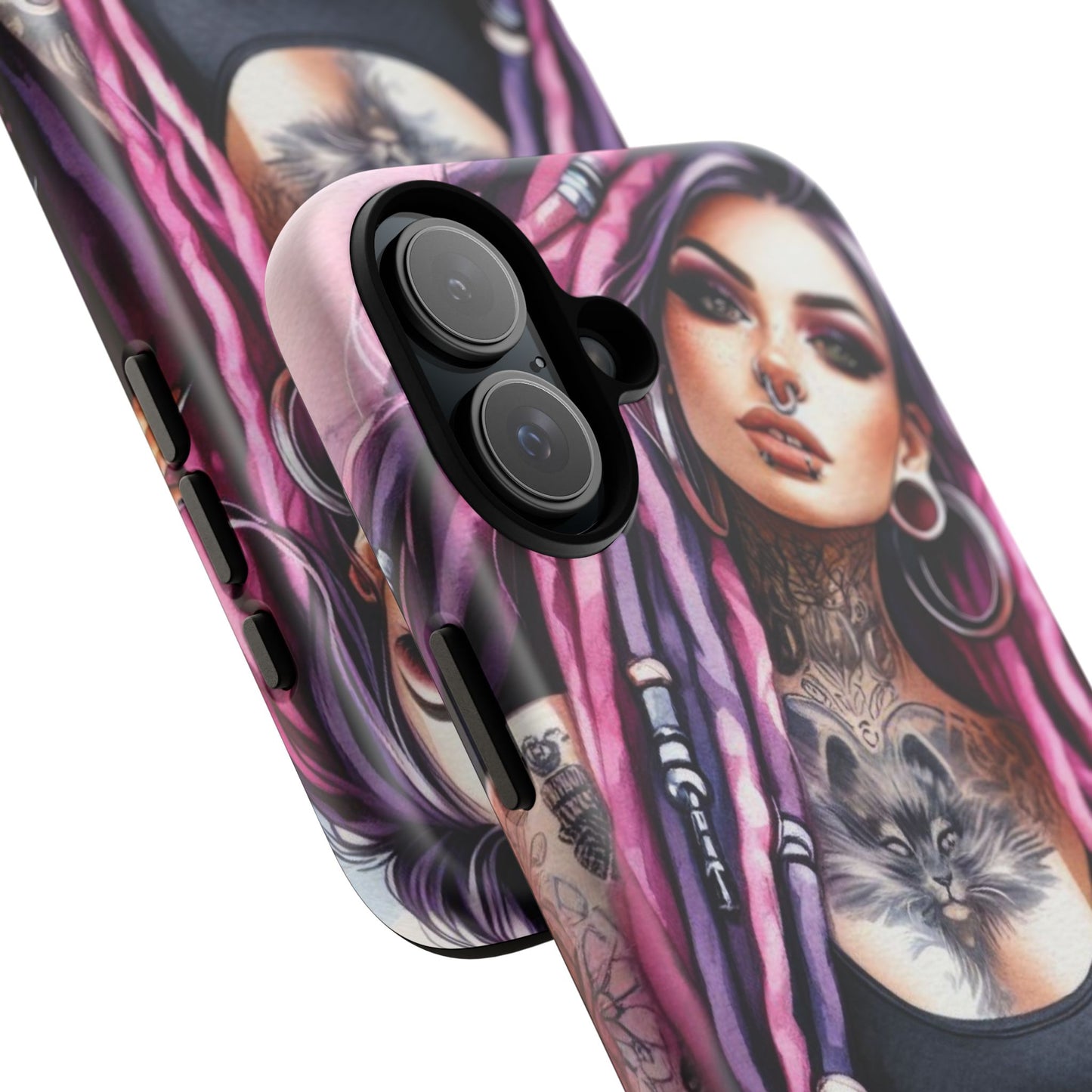 Tattooed Rebel – Gothic Cat Spirit Mobile Cover