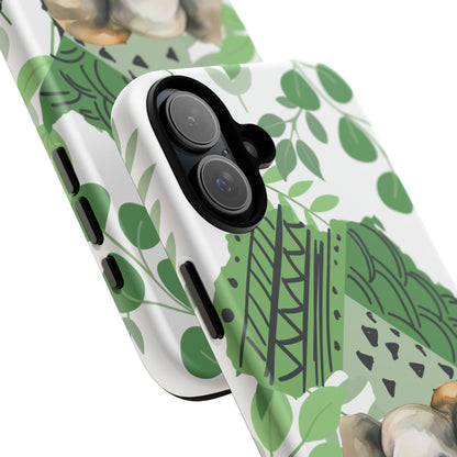 Playful Baby Elephant Mobile Cover – Tropical Boho Art