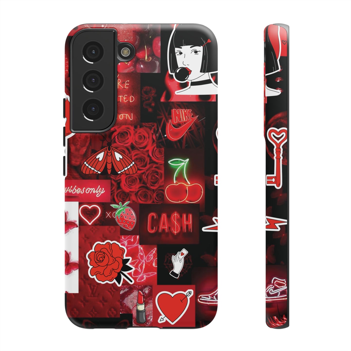 Red Pop Art Neon Vibes Phone Case