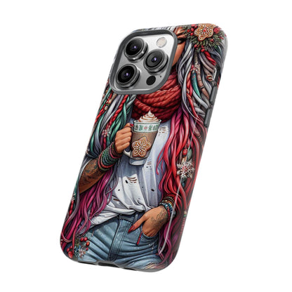 Boho Winter Queen – Cozy Dreads & Holiday Vibes Mobile Cover