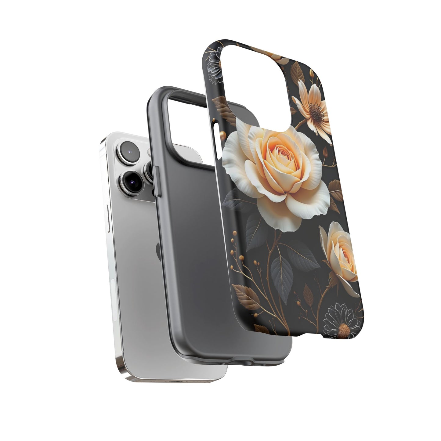 Elegant 3D Floral Design, Botanical Phone Case design for Iphone.