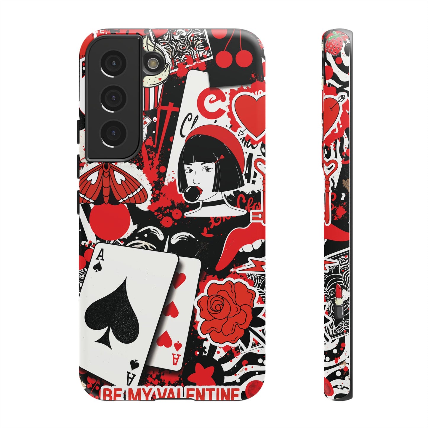 Bold Red & Black Ace Card Phone Case