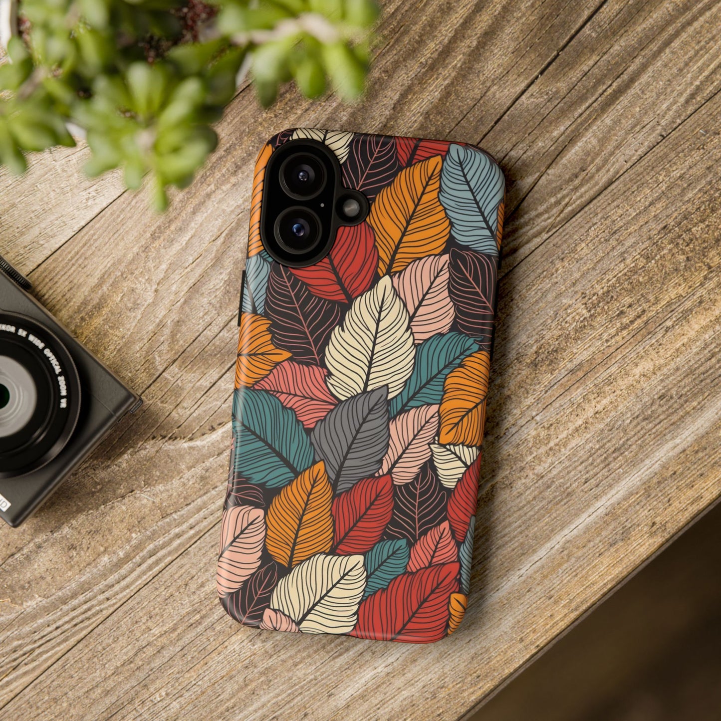 Colorful Abstract Leaves Pattern Design