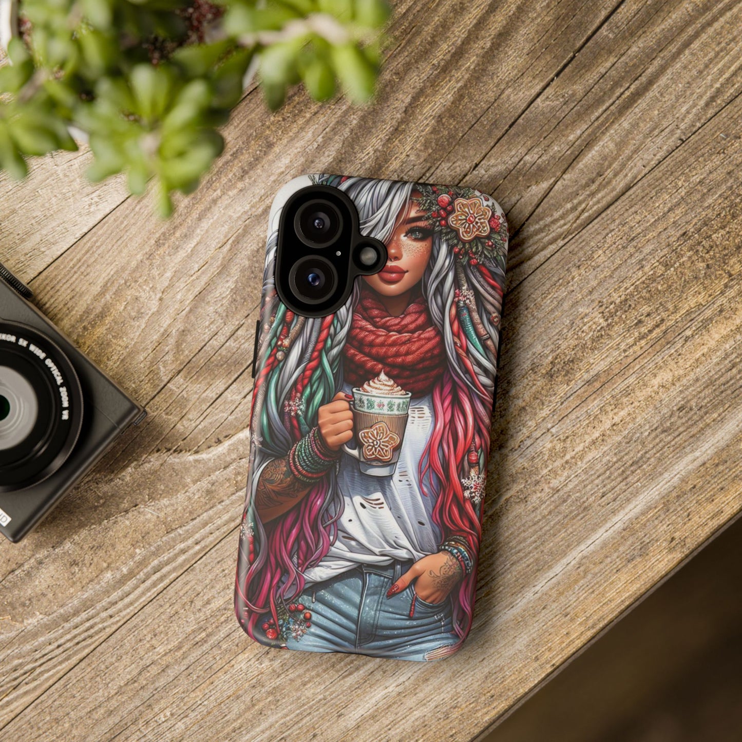 Boho Winter Queen – Cozy Dreads & Holiday Vibes Mobile Cover