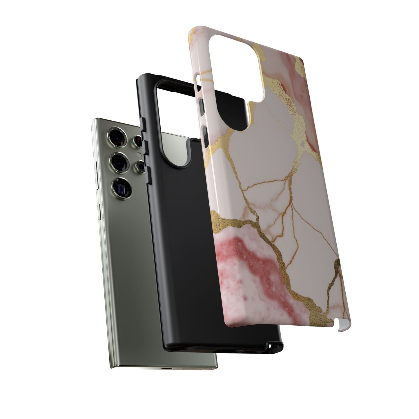 Beautiful Pink Minimal Marble Case Design