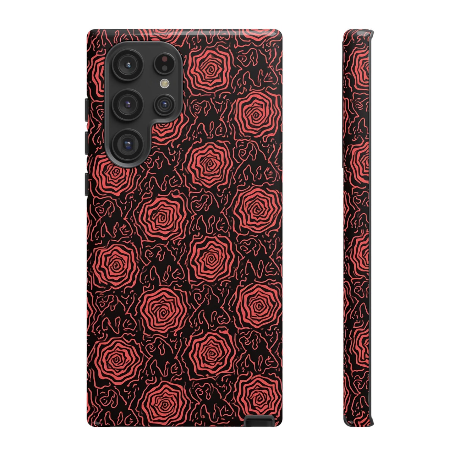 Red roses abstract geometric seamless pattern design