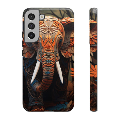 Elegant Artistic Elephant Mobile Cover – Intricate Paper-Cut Design