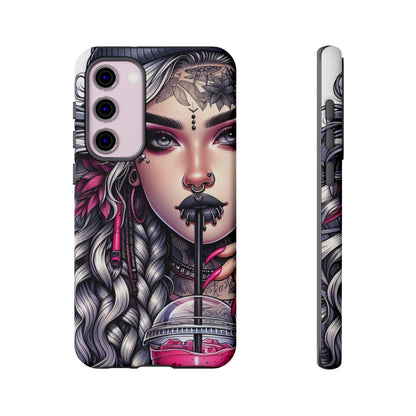 Icy Rebel – Silver Dreads & Edgy Street Chic Mobile Cover