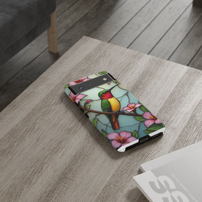 Elegant Hummingbird with Floral Mosaic | Artistic Nature Design
