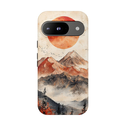 Boho Mountain Sunrise Phone Case for iPhone, Pixel & Samsung