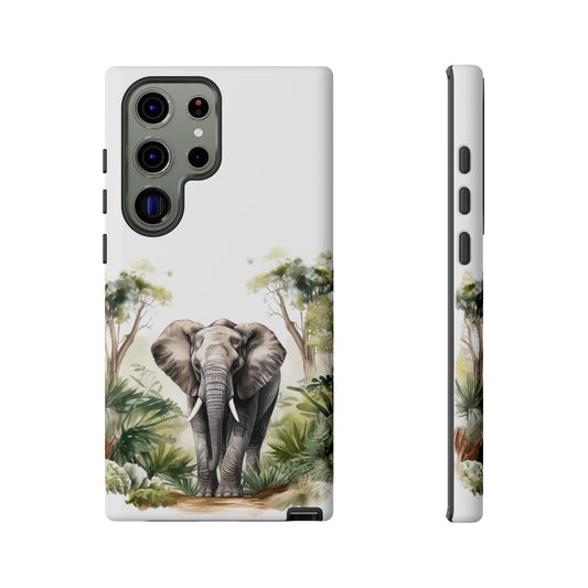 Serene Jungle Elephant Mobile Cover – Watercolor Wildlife Design