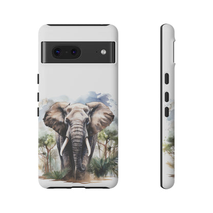 Majestic Watercolor Elephant Mobile Cover – Artistic Wildlife Design