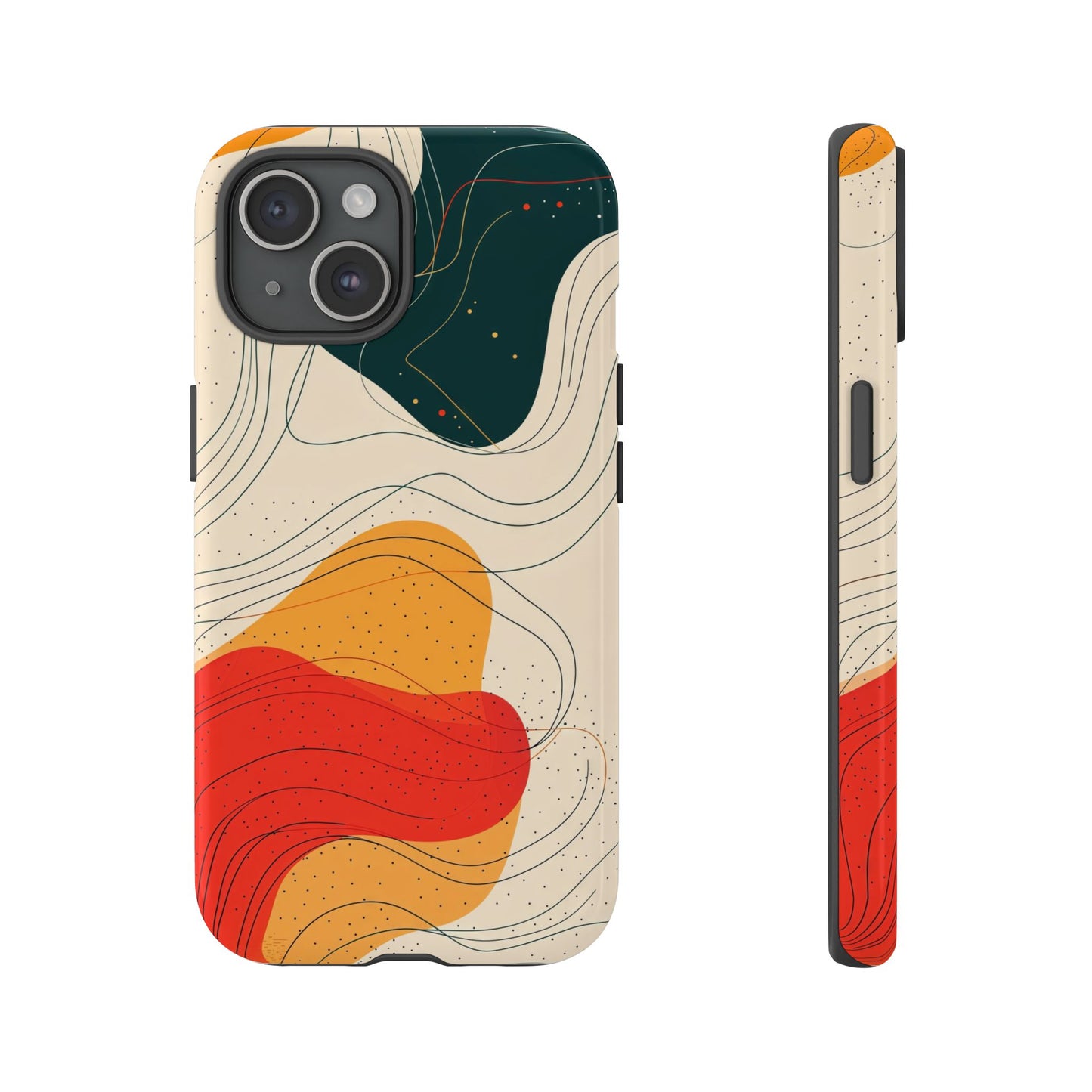 Wavy Vibes Abstract Phone Case – Bold Retro Design for iPhone, Samsung & Pixel