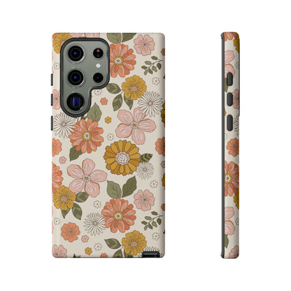 Retro Floral Phone Case - Vintage Aesthetic for iPhone, Samsung & Google Pixel