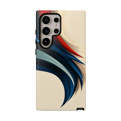 Crimson Flow – Abstract Motion Phone Case for iPhone, Samsung & Pixel
