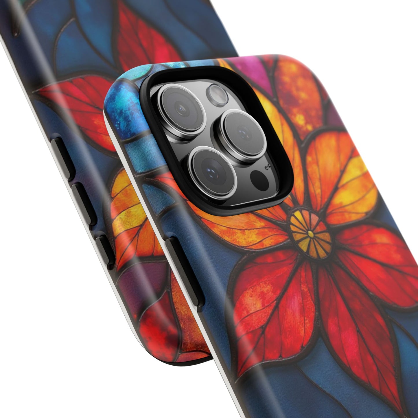 Radiant Blossom: Red and Orange Floral Elegance