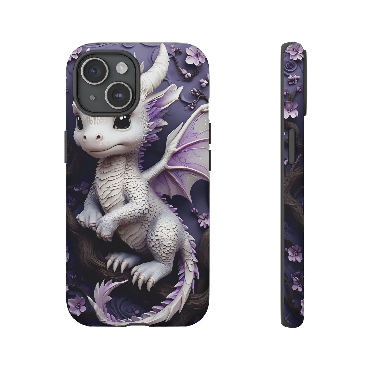 Charming Young Dragon on a Branch Phone Case Design