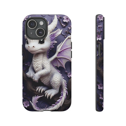 Charming Young Dragon on a Branch Phone Case Design