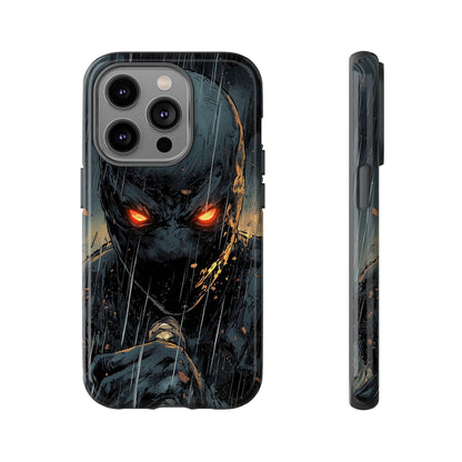 Shadowblade Vengeance | Dark Comic Assassin in the Rain Phone Case for iPhone, Samsung & Pixel