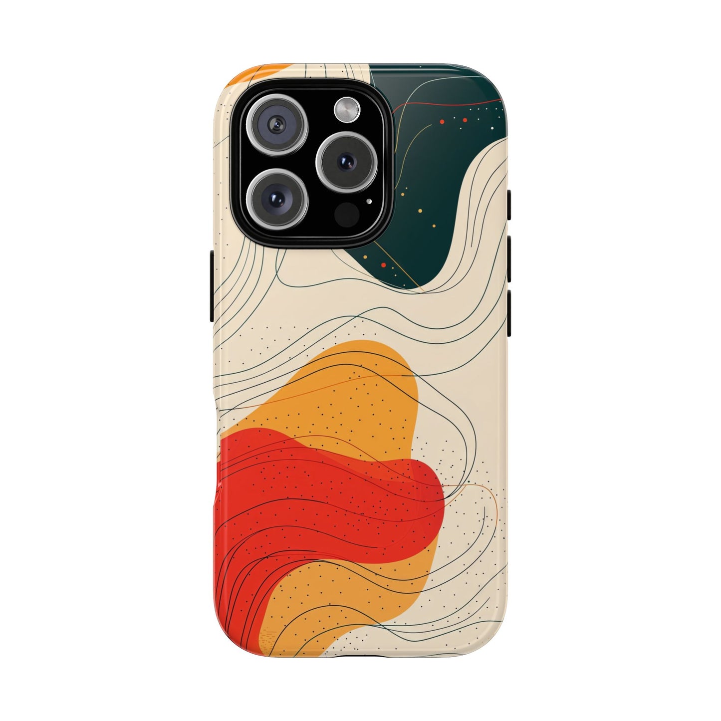 Wavy Vibes Abstract Phone Case – Bold Retro Design for iPhone, Samsung & Pixel