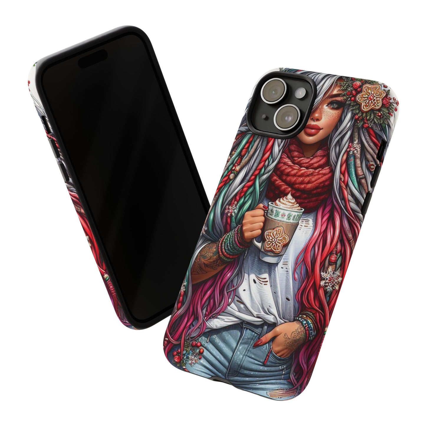 Boho Winter Queen – Cozy Dreads & Holiday Vibes Mobile Cover