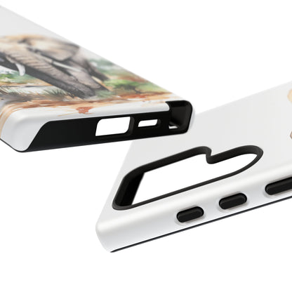 Safari Watercolor Elephant Mobile Cover – Artistic Wildlife Design