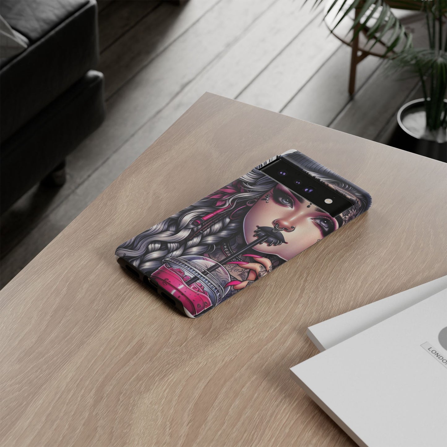 Icy Rebel – Silver Dreads & Edgy Street Chic Mobile Cover
