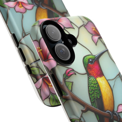 Elegant Hummingbird with Floral Mosaic | Artistic Nature Design