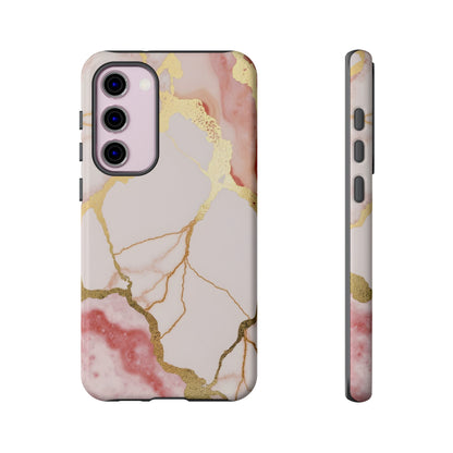 Beautiful Pink Minimal Marble Case Design