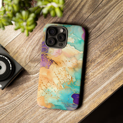 Golden Aura Abstract Watercolor Mobile Case