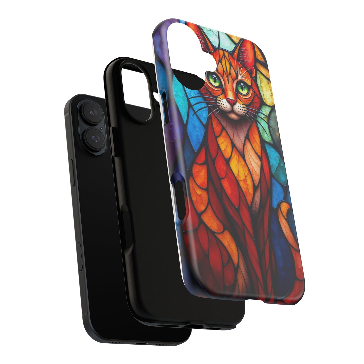 Geometric Cat: Colorful Abstract Portrait