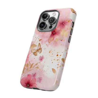Blush Elegance Floral Mobile Case