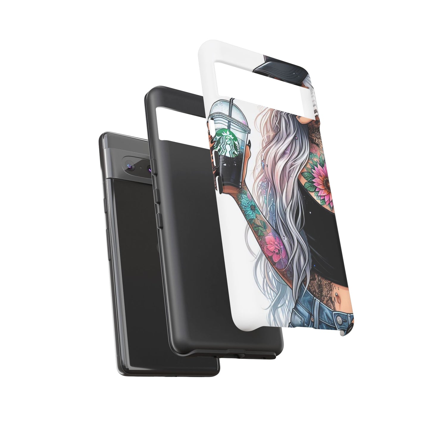 Tattooed Coffee Queen – Edgy Urban Aesthetic Mobile Cover