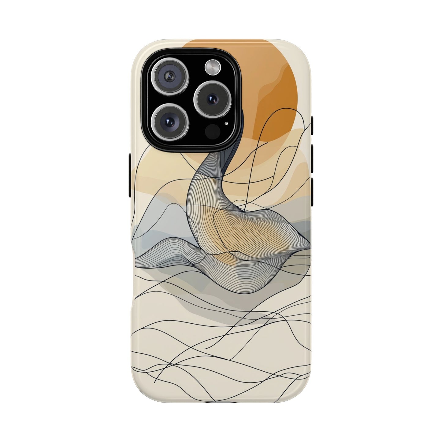 Serenity in Motion: The Abstract Swan Phone Case for iPhone, Samsung & Pixel