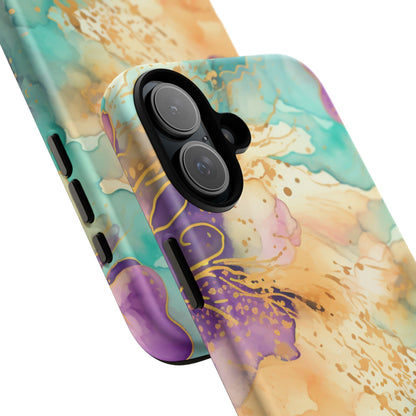 Golden Aura Abstract Watercolor Mobile Case
