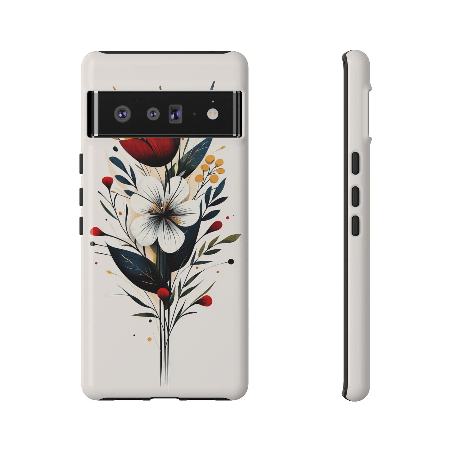 Wild Bloom – Minimal Floral Phone Case for iPhone, Pixel & Samsu