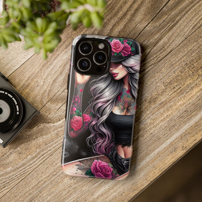 Ink & Roses – Edgy Floral Rebel Mobile Cover
