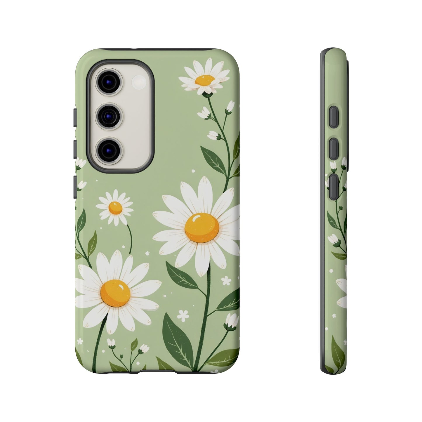 Green Floral Case, Daisy Pattern Design, Iphone Case Design, Perfect Gift For Her