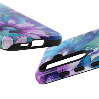Dreamy Blue & Purple Floral Watercolor Mobile Case