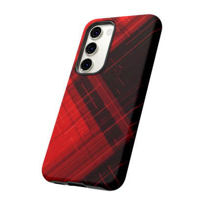 Abstract Red and Black Geometric Pattern
